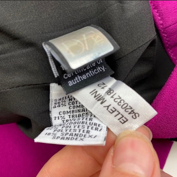 Diane von Furstenberg Elley Mini Skirt Black Pink - Picture 5 of 7